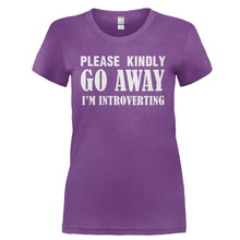 Load image into Gallery viewer, Go Away - I'm Introverting - T Shirt - GO_AWAY_-_I_M_INTROVERTING-_Ladies_-_Purple