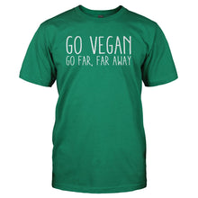 Load image into Gallery viewer, Go Vegan (Go Far, Far Away) - T Shirt - GO_VEGAN_GO_FAR_FAR_AWAY_-_Men_-_kellygreen