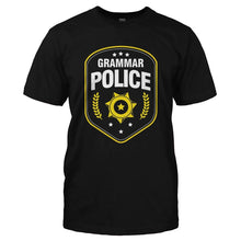 Load image into Gallery viewer, Grammar Police - T Shirt - GRAMMAR_POLICE-_Men_-_Black