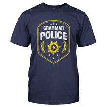 Load image into Gallery viewer, Grammar Police - T Shirt - GRAMMAR_POLICE-_Men_-_Navy