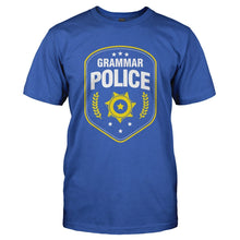 Load image into Gallery viewer, Grammar Police - T Shirt - GRAMMAR_POLICE-_Men_-_Royal