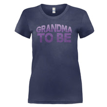 Load image into Gallery viewer, Grandma To Be - T Shirt - GRANDMA_TO_BE_-_Ladies_-_navyblue