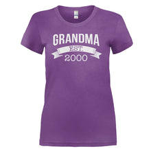 Load image into Gallery viewer, Grandma Established (Year) - Personalized - T Shirt - GRANDPA_ESTABLISHED_YEAR_-_PERSONALIZED_-_Ladies_-_Purple