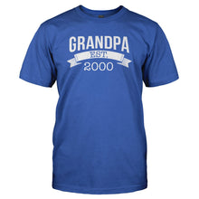 Load image into Gallery viewer, Grandpa Established (Year) - Personalized - T Shirt - GRANDPA_ESTABLISHED_YEAR_-_PERSONALIZED_-_Men_-_Royalblue_0f755e7a-a0c0-4364-9c27-ea34c1178b4f
