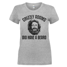 Load image into Gallery viewer, Grizzly Adams Did Have A Beard - T Shirt - GRIZZLY_ADAMS_DID_HAVE_A_BEARD_-_Ladies_-_heathergrey