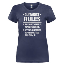 Load image into Gallery viewer, Guitarist Rules - T Shirt - GUITARIST_RULES-_Ladies_-_Navy