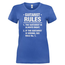 Load image into Gallery viewer, Guitarist Rules - T Shirt - GUITARIST_RULES-_Ladies_-_Royal