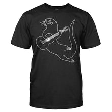 Load image into Gallery viewer, Guitar Playing Otter - T Shirt - GUITAR_PLAYING_OTTER_-_men_-_black