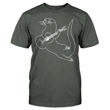 Load image into Gallery viewer, Guitar Playing Otter - T Shirt - GUITAR_PLAYING_OTTER_-_men_-_charcoal