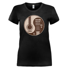 Load image into Gallery viewer, Guitar Yin Yang - T Shirt - GUITAR_YIN_YANG-_Ladies_-_Black