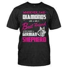Load image into Gallery viewer, German Shepherds Are A Girl's Best Friend - T Shirt - German_Shepherds_Are_A_Girl_s_Best_Friend_men_black