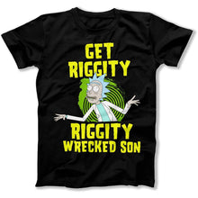Load image into Gallery viewer, Get Riggity Riggity Wrecked Son - T Shirt - Get_Riggity_Riggity_Wrecked_Son_men_black