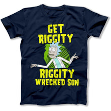 Load image into Gallery viewer, Get Riggity Riggity Wrecked Son - T Shirt - Get_Riggity_Riggity_Wrecked_Son_men_navy