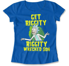 Load image into Gallery viewer, Get Riggity Riggity Wrecked Son - T Shirt - Get_Riggity_Riggity_Wrecked_Son_women_royal