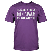 Load image into Gallery viewer, Go Away - I'm Introverting - T Shirt - Go_Away_-_I_m_Introverting_men_purple