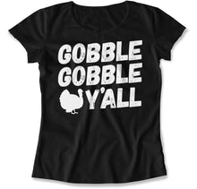 Load image into Gallery viewer, Gobble Gobble Y'all - T Shirt - Gobble_Gobble_Y_all_women_black