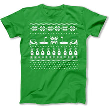 Load image into Gallery viewer, Golf - Ugly Christmas Sweater - T Shirt - Golf_-_Ugly_Christmas_Sweater_men_kelly