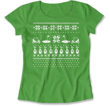 Load image into Gallery viewer, Golf - Ugly Christmas Sweater - T Shirt - Golf_-_Ugly_Christmas_Sweater_women_kelly