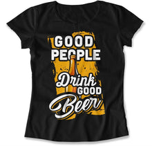 Load image into Gallery viewer, Good People Drink Good Beer - T Shirt - Good_People_Drink_Good_Beer_women_black