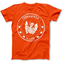 Load image into Gallery viewer, Gringotts Bank - T Shirt - Gringotts_Bank_men_orange