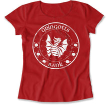 Load image into Gallery viewer, Gringotts Bank - T Shirt - Gringotts_Bank_women_red