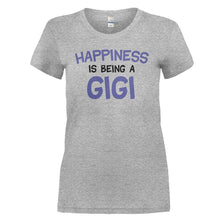 Load image into Gallery viewer, Happiness Is Being A Gigi - T Shirt - HAPPINESS_IS_BEING_A_GIG_-_Ladies_-_heathergrey