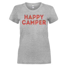 Load image into Gallery viewer, Happy Camper - T Shirt - HAPPY_CAMPER_-_ladies_-_heathergrey