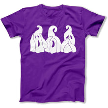 Load image into Gallery viewer, Hear No Evil. See No Evil. Speak No Evil. Halloween Edition - T Shirt - HEAR_NO_EVIL_SEE_NO_EVIL_SPEAK_NO_EVIL_HALLOWEEN_EDITION_-_mens_-_purple