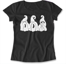 Load image into Gallery viewer, Hear No Evil. See No Evil. Speak No Evil. Halloween Edition - T Shirt - HEAR_NO_EVIL_SEE_NO_EVIL_SPEAK_NO_EVIL_HALLOWEEN_EDITION_-_womens_-_black