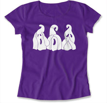 Load image into Gallery viewer, Hear No Evil. See No Evil. Speak No Evil. Halloween Edition - T Shirt - HEAR_NO_EVIL_SEE_NO_EVIL_SPEAK_NO_EVIL_HALLOWEEN_EDITION_-_womens_-_purple