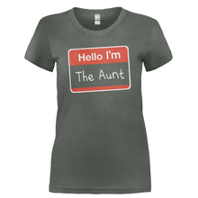 Load image into Gallery viewer, Hello I'm The Aunt - T Shirt - HELLO_I_M_THE_AUNT-_Ladies_-_Charcoal