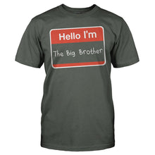 Load image into Gallery viewer, Hello I'm The Big Brother - T Shirt - HELLO_I_M_THE_BIG_BROTHER_-_Men_-_charcoal
