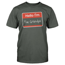 Load image into Gallery viewer, Hello I'm The Grandpa - T Shirt - HELLO_I_M_THE_GRANDPA_-_Men_-_charcoal