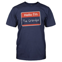 Load image into Gallery viewer, Hello I'm The Grandpa - T Shirt - HELLO_I_M_THE_GRANDPA_-_Men_-_navyblue