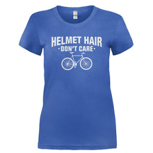 Load image into Gallery viewer, Helmet Hair Don't Care - T Shirt - HELMET_HAIR_DON_T_CARE-_Ladies_-_Royal