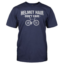 Load image into Gallery viewer, Helmet Hair Don't Care - T Shirt - HELMET_HAIR_DON_T_CARE_men_navy