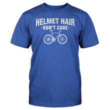 Load image into Gallery viewer, Helmet Hair Don't Care - T Shirt - HELMET_HAIR_DON_T_CARE_men_royal
