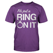 Load image into Gallery viewer, He Put a Ring On It - T Shirt - HE_PUT_A_RING_ON_IT_-_Men_-_purple