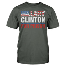 Load image into Gallery viewer, Hillary Clinton For Prison - T Shirt - HILLARY_CLINTON_FOR_PRISON_-_men_-_charcoal