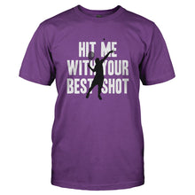 Load image into Gallery viewer, Hit Me With Your Best Shot - T Shirt - HIT_ME_WITH_YOUR_BEST_SHOT-_Men_-_Purple