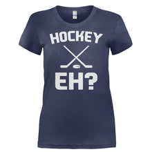 Load image into Gallery viewer, Hockey, Eh? - T Shirt - HOCKEY_EH-_Ladies_-_Navy