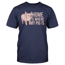 Load image into Gallery viewer, Home is Where My Pig Is - T Shirt - HOME_IS_WHERE_MY_PIG_IS_-_Men_-_navyblue