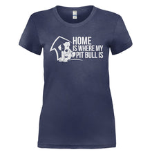 Load image into Gallery viewer, Home is Where My Pit Bull Is - T Shirt - HOME_IS_WHERE_MY_PIT_BULL_IS-_Ladies_-_Navy