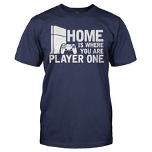 Load image into Gallery viewer, Home Is Where You Are Player One - T Shirt - HOME_IS_WHERE_YOU_ARE_PLAYER_ONE_-_Men_-_navyblue