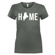 Load image into Gallery viewer, Home State - Maine - T Shirt - HOME_STATE_-_MAINE_-_ladies_-_charcoal