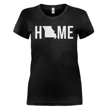 Load image into Gallery viewer, Home State - Missouri - T Shirt - HOME_STATE_-_MISSOURI-_Ladies_-_Black