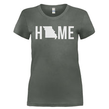 Load image into Gallery viewer, Home State - Missouri - T Shirt - HOME_STATE_-_MISSOURI-_Ladies_-_Charcoal