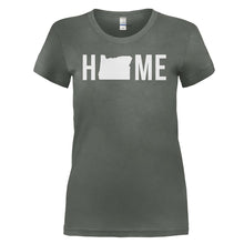 Load image into Gallery viewer, Home State - Oregon - T Shirt - HOME_STATE_-_OREGON_-_ladies_-_charcoal