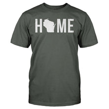 Load image into Gallery viewer, Home State - Wisconsin - T Shirt - HOME_STATE_-_WISCONSIN_-_men_-_charcoal