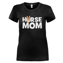 Load image into Gallery viewer, Horse Mom - T Shirt - HORSE_MOM_-_Ladies_-_black